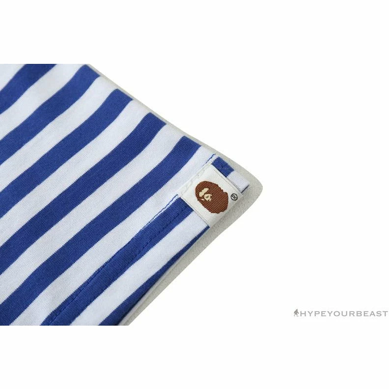 Hypeyourbeast Clothes BAPE Baby Milo Sesame Street Striped Tee Shirt 'BLUE' 7 Hypeyourbeast Clothes BAPE Baby Milo Sesame Street Striped Tee Shirt 'BLUE'