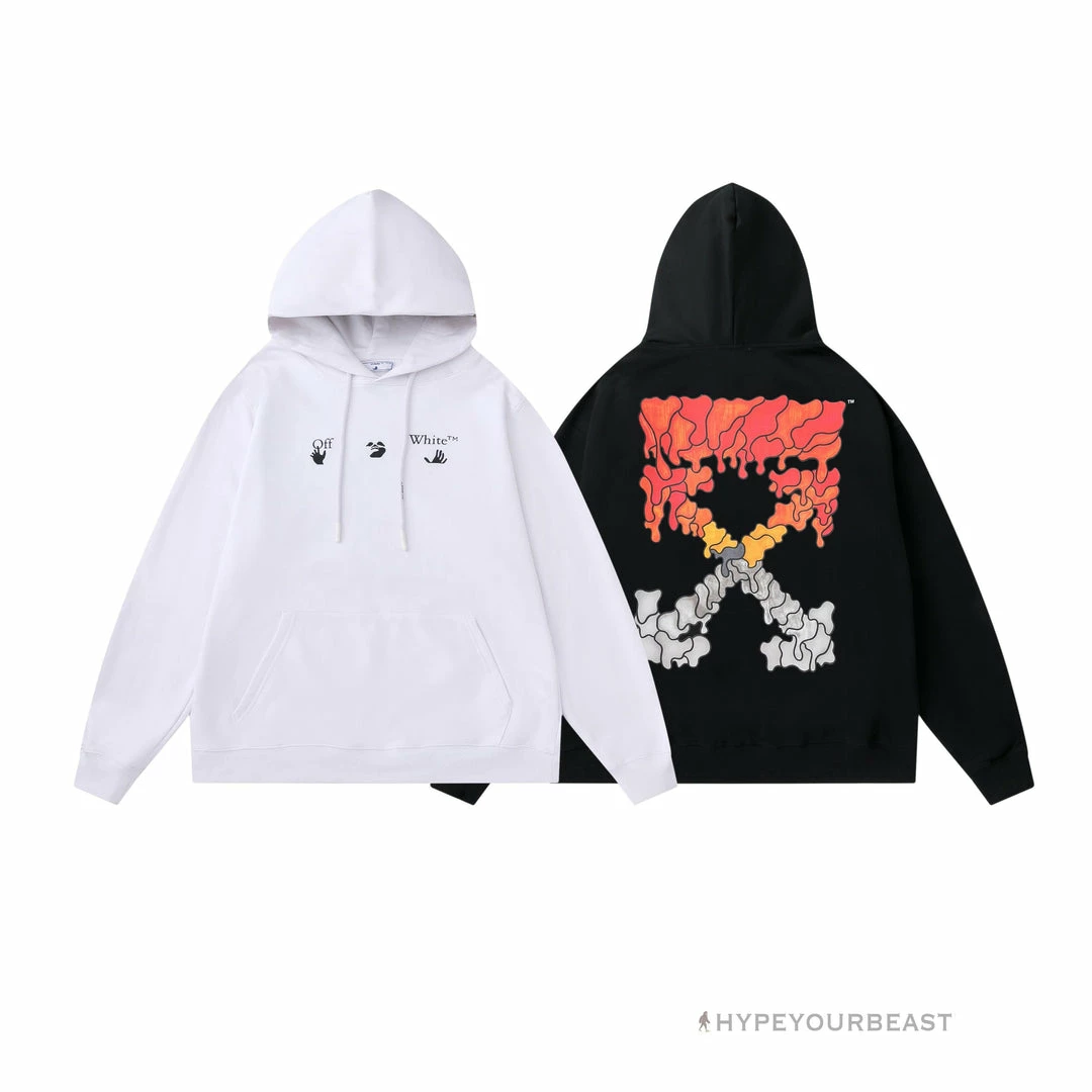 HypeYourBeast Off White Hoodie Red Orange - Black 4 HypeYourBeast Off White Hoodie Red Orange - Black
