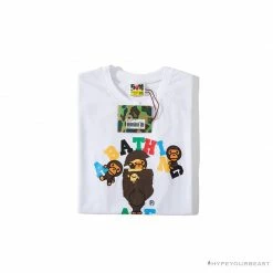 Hypeyourbeast BAPE Baby Milo Color Letter Monkey Tee Shirt 'WHITE' Clothes 9 Hypeyourbeast BAPE Baby Milo Color Letter Monkey Tee Shirt 'WHITE' Clothes