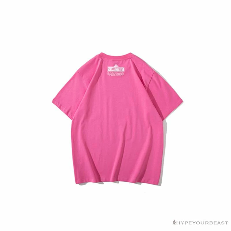 Hypeyourbeast Clothes BAPE Baby Milo Sesame Street Carp Streamer Tee Shirt 'PINK' 2 Hypeyourbeast Clothes BAPE Baby Milo Sesame Street Carp Streamer Tee Shirt 'PINK'