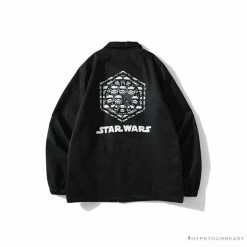 Hypeyourbeast Clothes BAPE X Star Wars Collaboration Windbreaker Jacket 'BLACK'