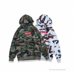 HypeYourBeast Supreme Camo Hoodie White Camouflage Hoodies & Jackets