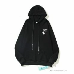 HypeYourBeast Off White Hoodie Skull Black