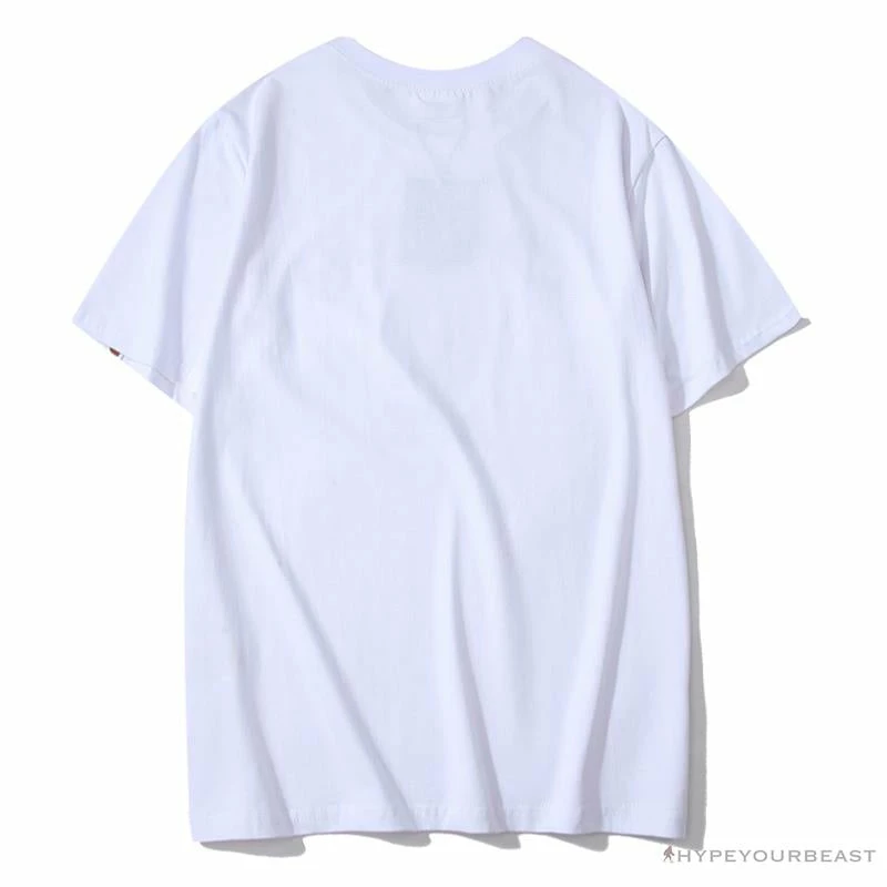 Hypeyourbeast BAPE Tiger Pattern Camouflage Ape Initials Tee Shirt 'WHITE' Clothes 2 Hypeyourbeast BAPE Tiger Pattern Camouflage Ape Initials Tee Shirt 'WHITE' Clothes