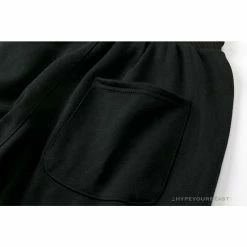 Hypeyourbeast BAPE Classic Ape Head Embroidered Standard Cotton Terry Pants 'BLACK' Clothes