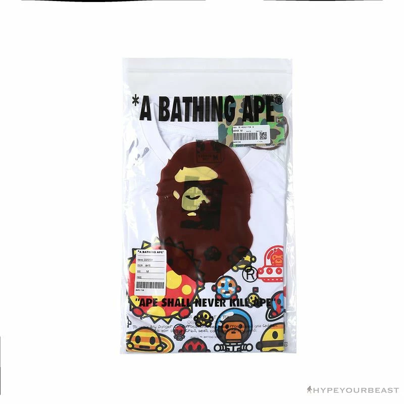 Hypeyourbeast BAPE Baby Milo Galaxy Astronaut Luminous Tee Shirt 'WHITE' Clothes 4 Hypeyourbeast BAPE Baby Milo Galaxy Astronaut Luminous Tee Shirt 'WHITE' Clothes