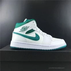 Hypeyourbeast Air Jordan 1 Mid White Mystic Green