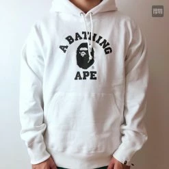 Hypeyourbeast Clothes BAPE X Bathing Ape Head Hoodie 'WHITE'