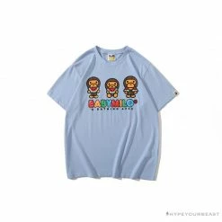 Hypeyourbeast BAPE Baby Milo Watermelon Little Monkey Tee Shirt 'BLUE'