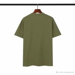 Hypeyourbeast Clothes BAPE Classic Embroidered Logo Ape Head Tee Shirt 'GREEN'