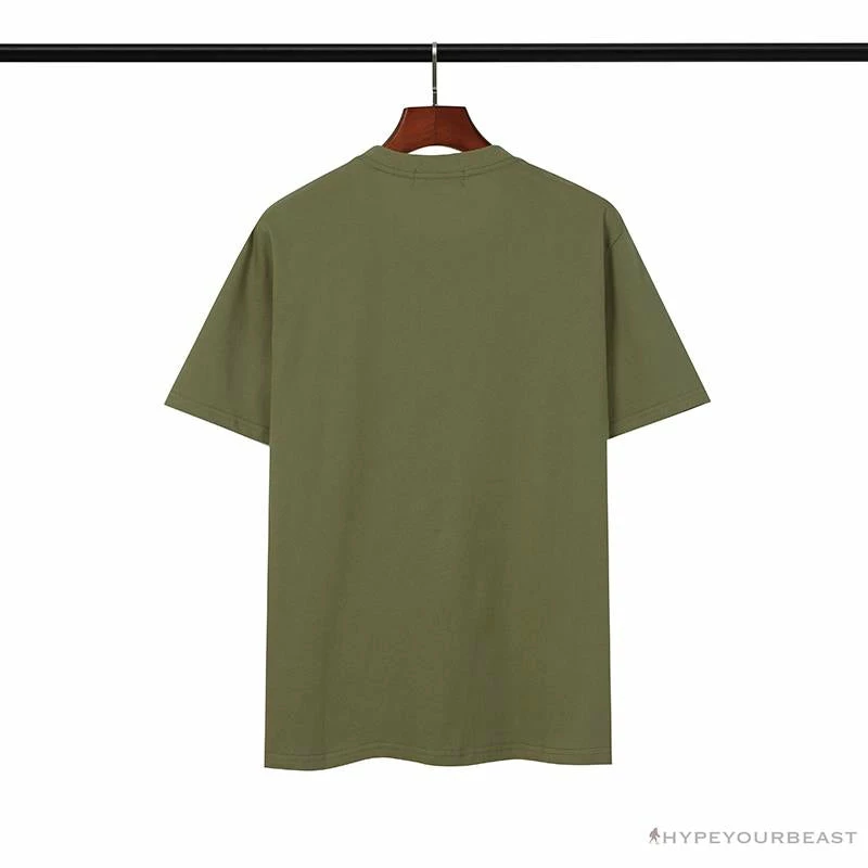 Hypeyourbeast Clothes BAPE Classic Embroidered Logo Ape Head Tee Shirt 'GREEN' 2 Hypeyourbeast Clothes BAPE Classic Embroidered Logo Ape Head Tee Shirt 'GREEN'