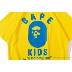 Hypeyourbeast BAPE KIDS Small Net Pocket Ape Man Head Tee Shirt 'YELLOW' Clothes