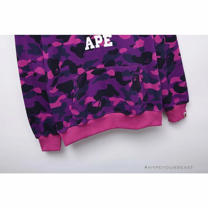 Hypeyourbeast BAPE X Bathing Ape Head Camouflage Hoodie 'PURPLE' 7 Hypeyourbeast BAPE X Bathing Ape Head Camouflage Hoodie 'PURPLE'