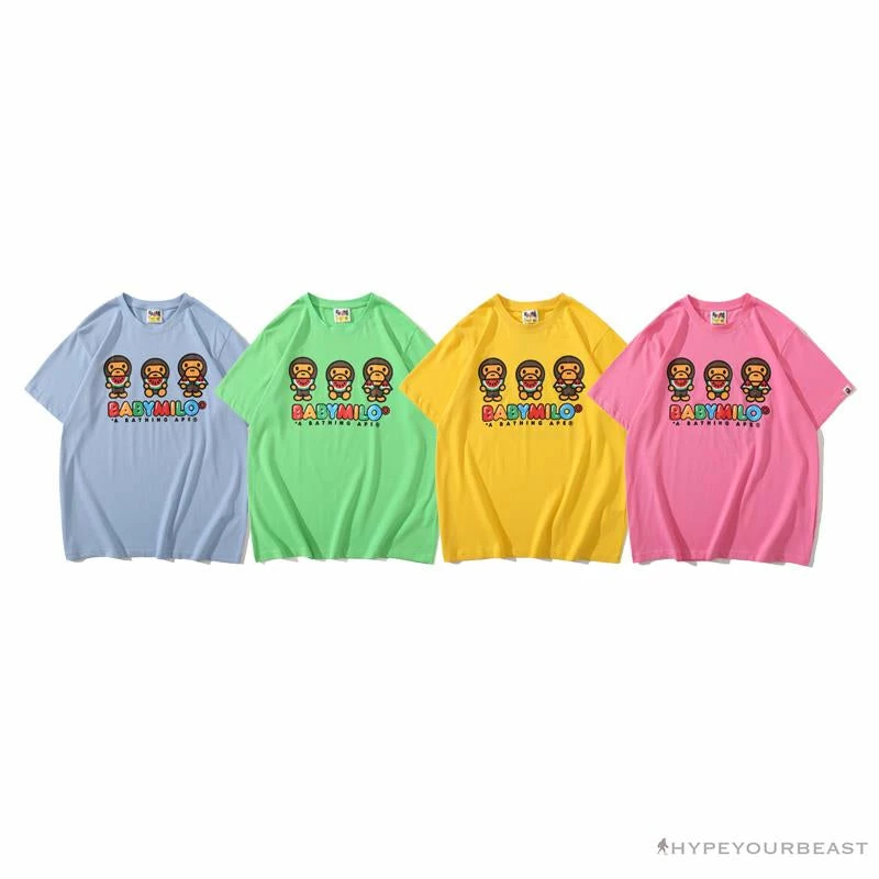 Hypeyourbeast BAPE Baby Milo Watermelon Little Monkey Tee Shirt 'BLUE' 5 Hypeyourbeast BAPE Baby Milo Watermelon Little Monkey Tee Shirt 'BLUE'