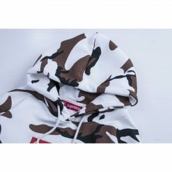 HypeYourBeast Supreme Camo Hoodie White Camouflage Hoodies & Jackets
