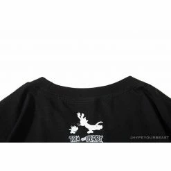 Hypeyourbeast Clothes BAPE Little Ape Head Tom And Jerry Chase Tee Shirt 'BLACK'